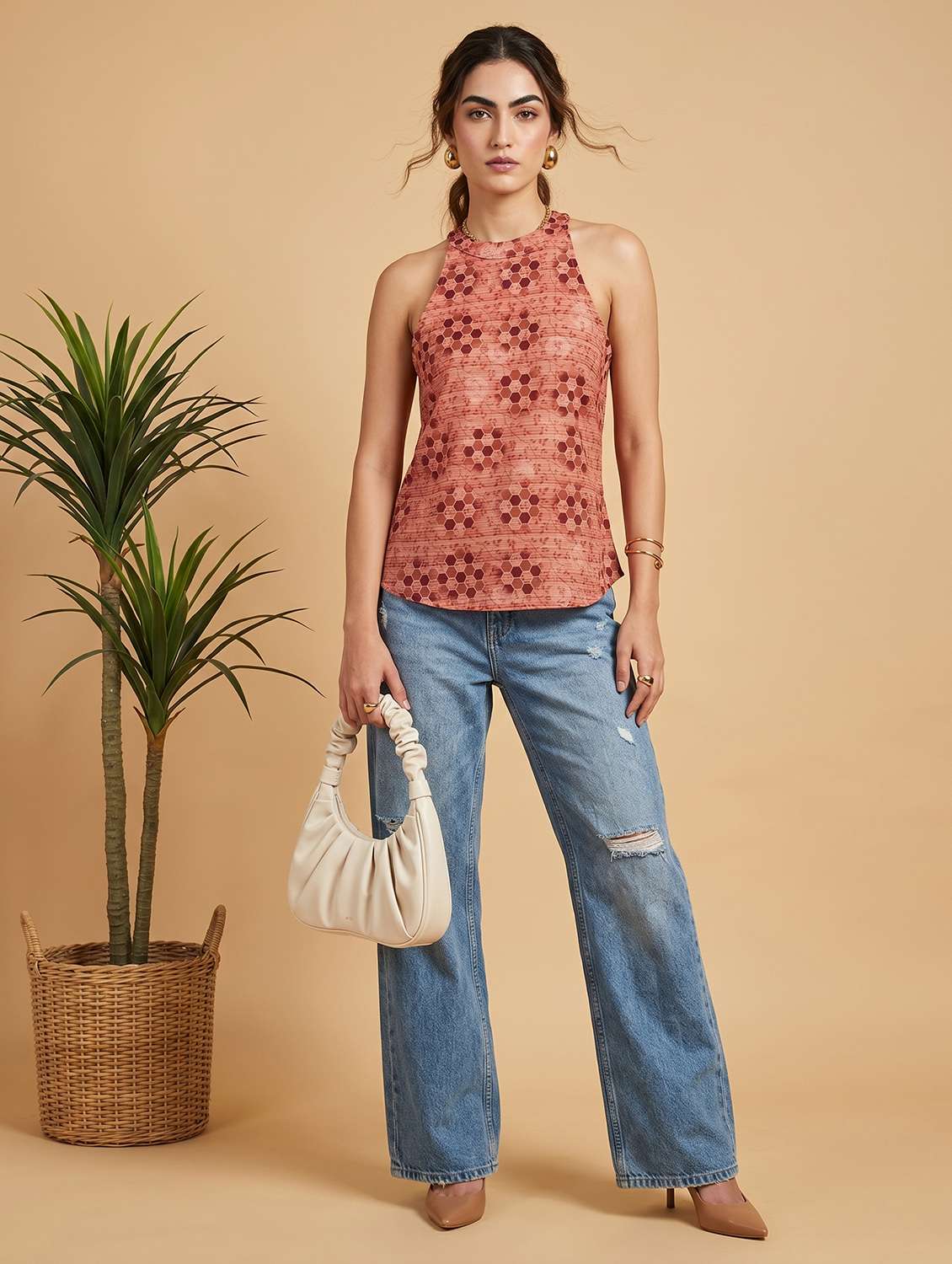 women printed round neck sleeveless top - 22498672 -  Standard Image - 6