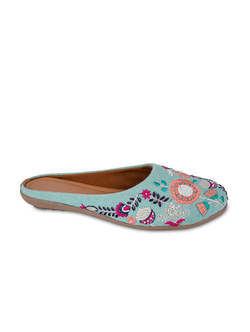women embroidered slip on mules - 22498699 -  Standard Image - 1