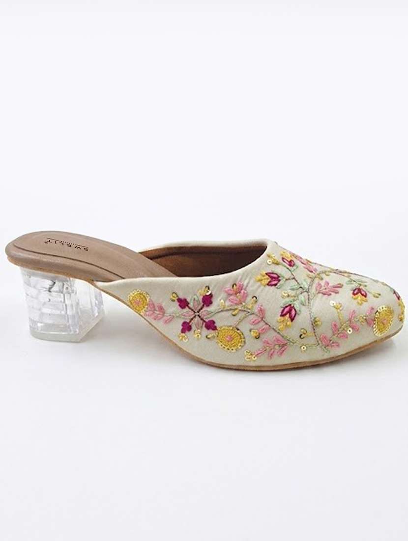 women embroidered slip on mules - 22498700 -  Standard Image - 1