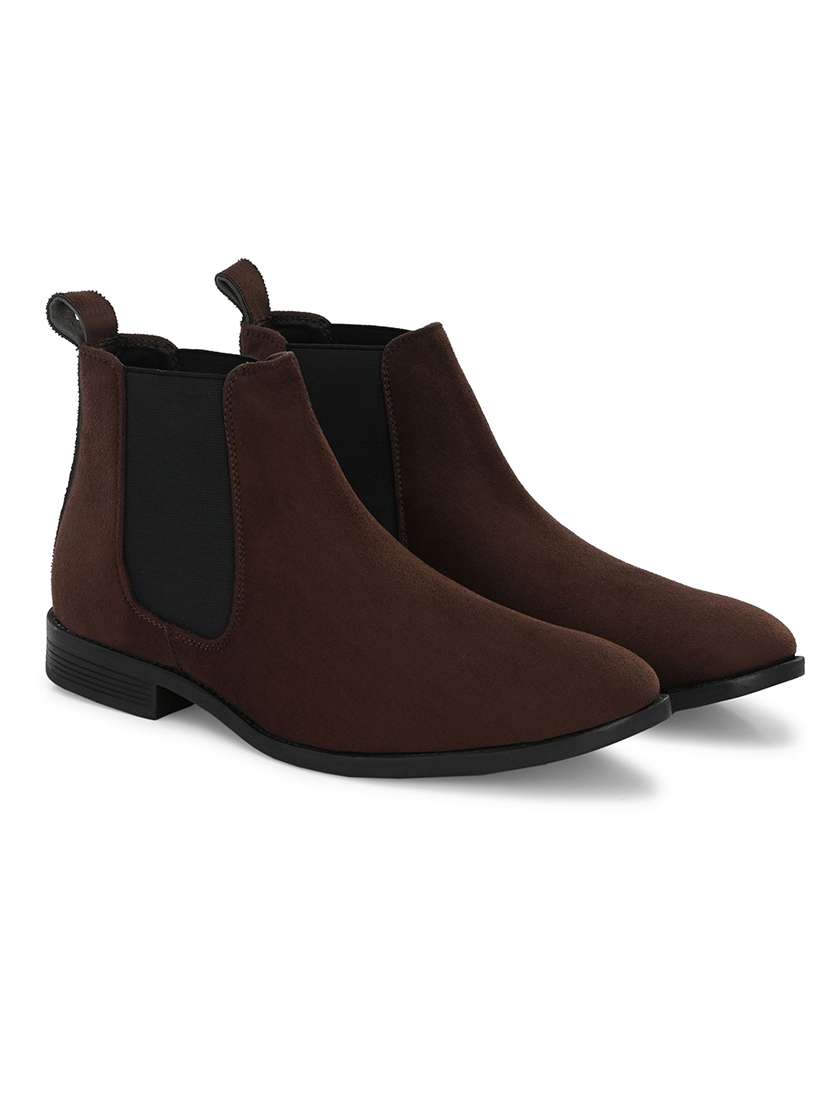 men brown slip on boot - 22498896 -  Standard Image - 1