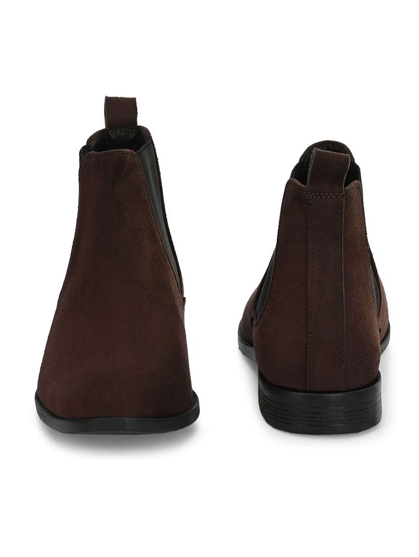 men brown slip on boot - 22498896 -  Standard Image - 4