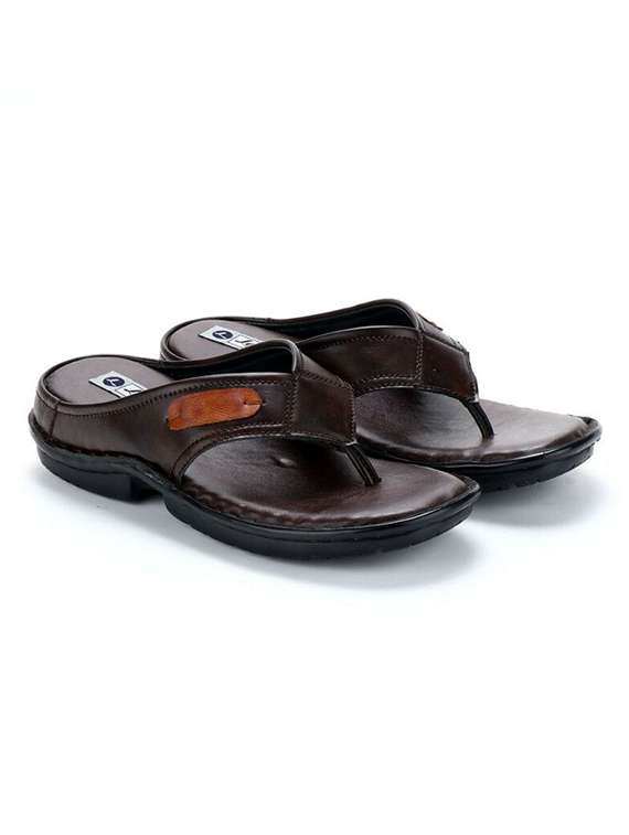 men solid toe separator slipper