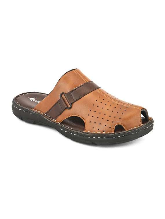 men textured slip on sandal - 22498928 -  Standard Image - 1