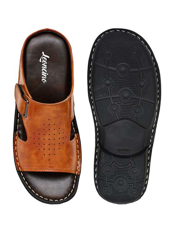 men solid slip on sandal - 22498931 -  Standard Image - 1