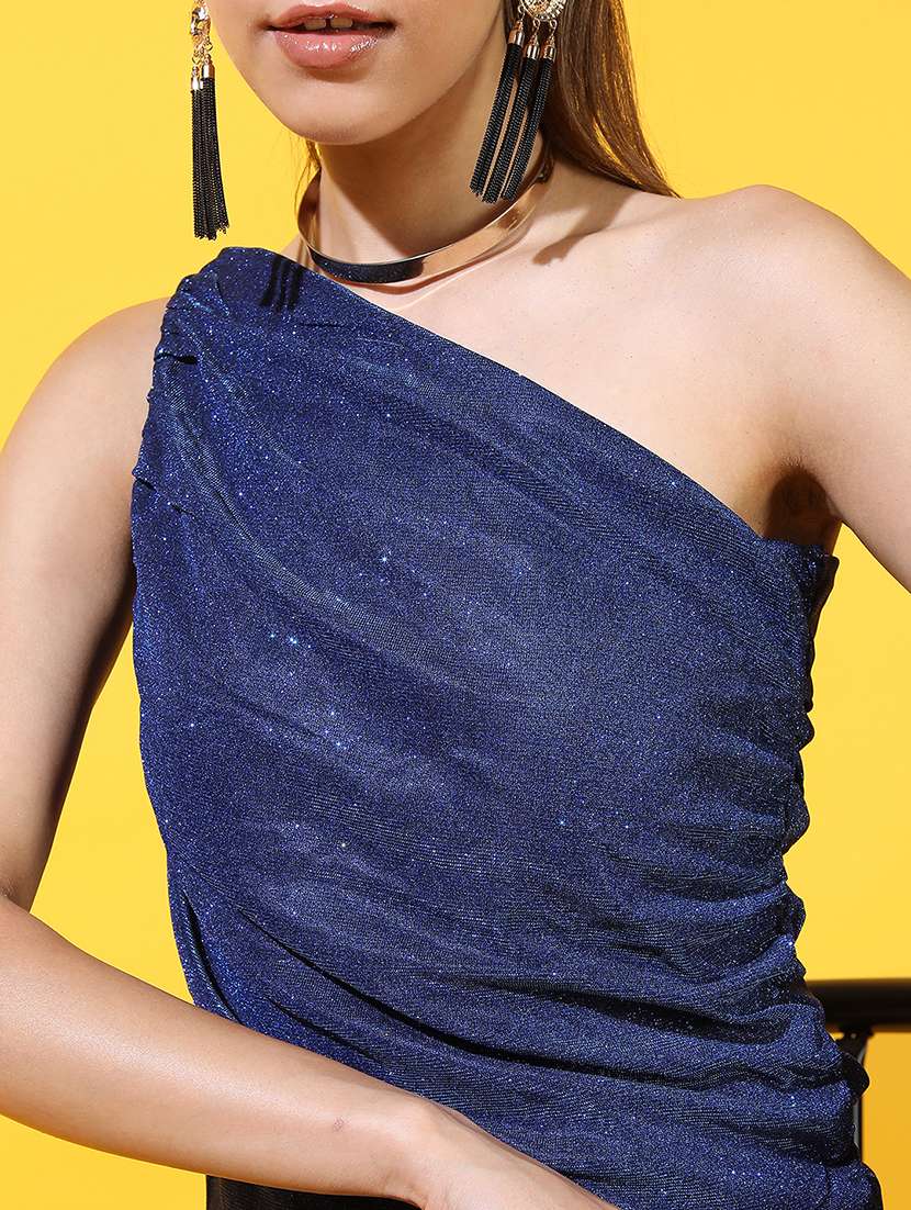 women self design single shoulder top - 22499141 -  Standard Image - 1