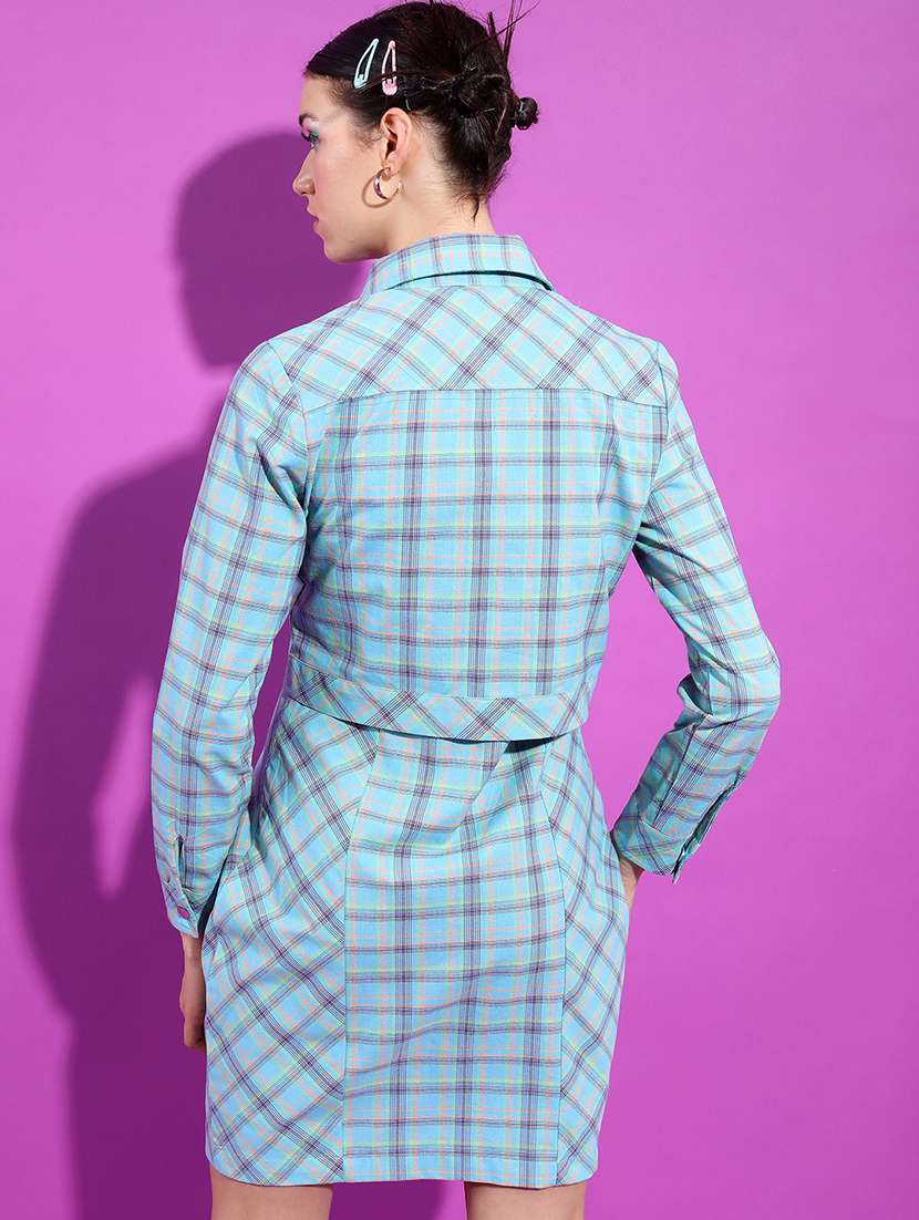women checkered sleeveless sheath dress - 22499175 -  Standard Image - 4