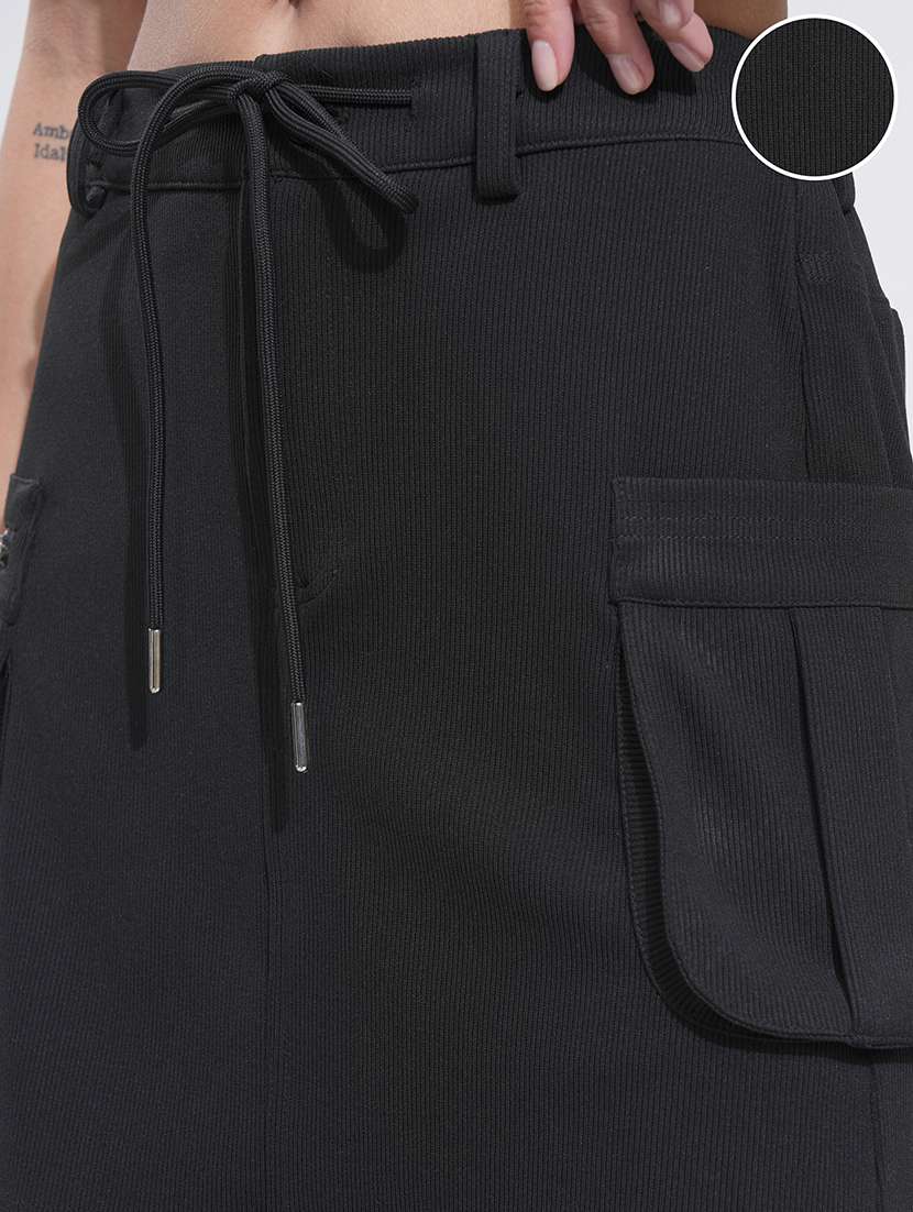 women solid mid rise mini cargo skirt - 22499279 -  Standard Image - 1