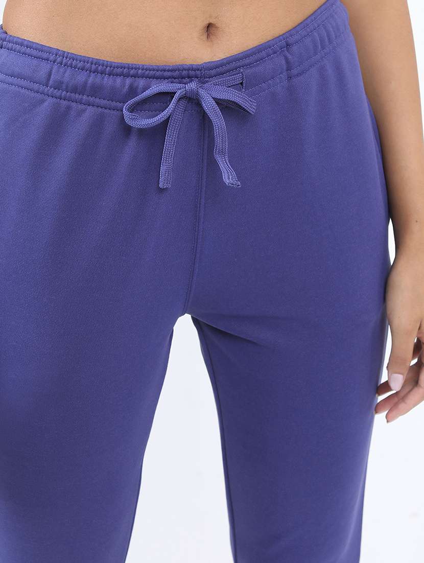 women solid mid rise skinny fit track pant - 22499307 -  Standard Image - 1
