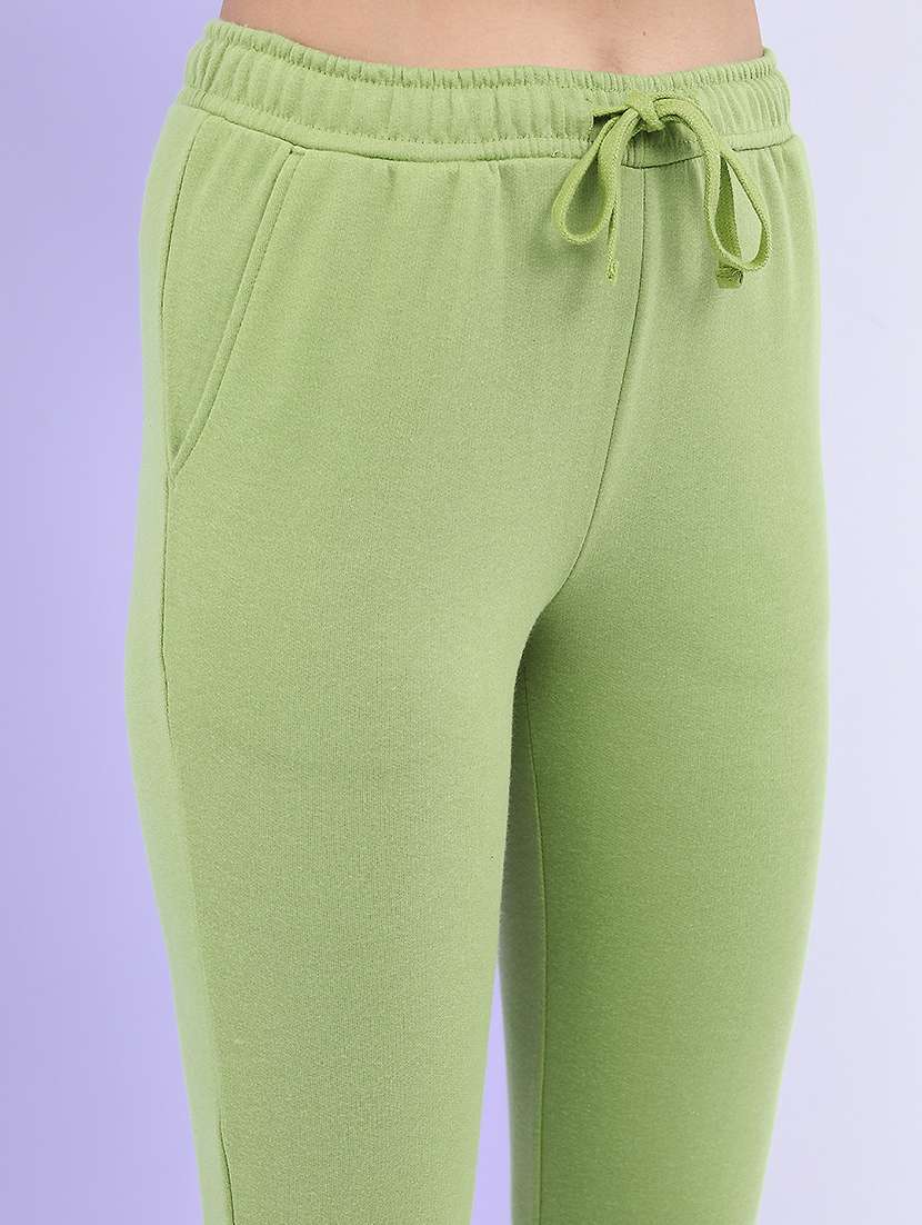 women solid mid rise skinny regular track pant - 22499309 -  Standard Image - 1