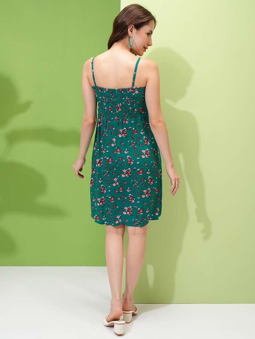 Women Floral Printed Sleeveless Fir And Flare Dress - 22499314 -  Standard Image - 4