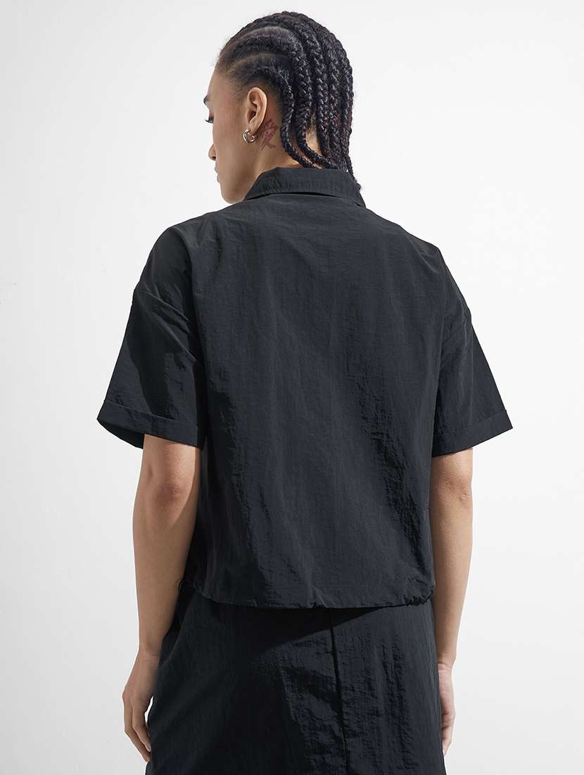 women solid short sleeves regular jacket - 22499323 -  Standard Image - 4