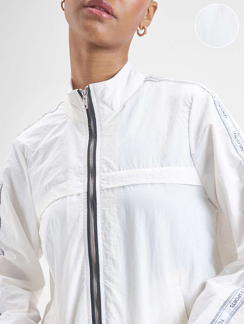 women taped long sleeves regular jacket - 22499324 -  Standard Image - 1