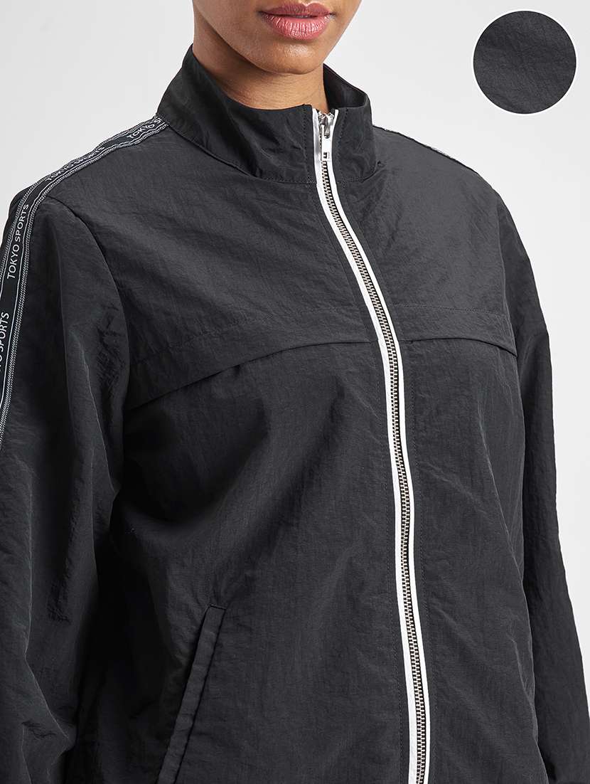 women tapered long sleeves regular jacket - 22499325 -  Standard Image - 1