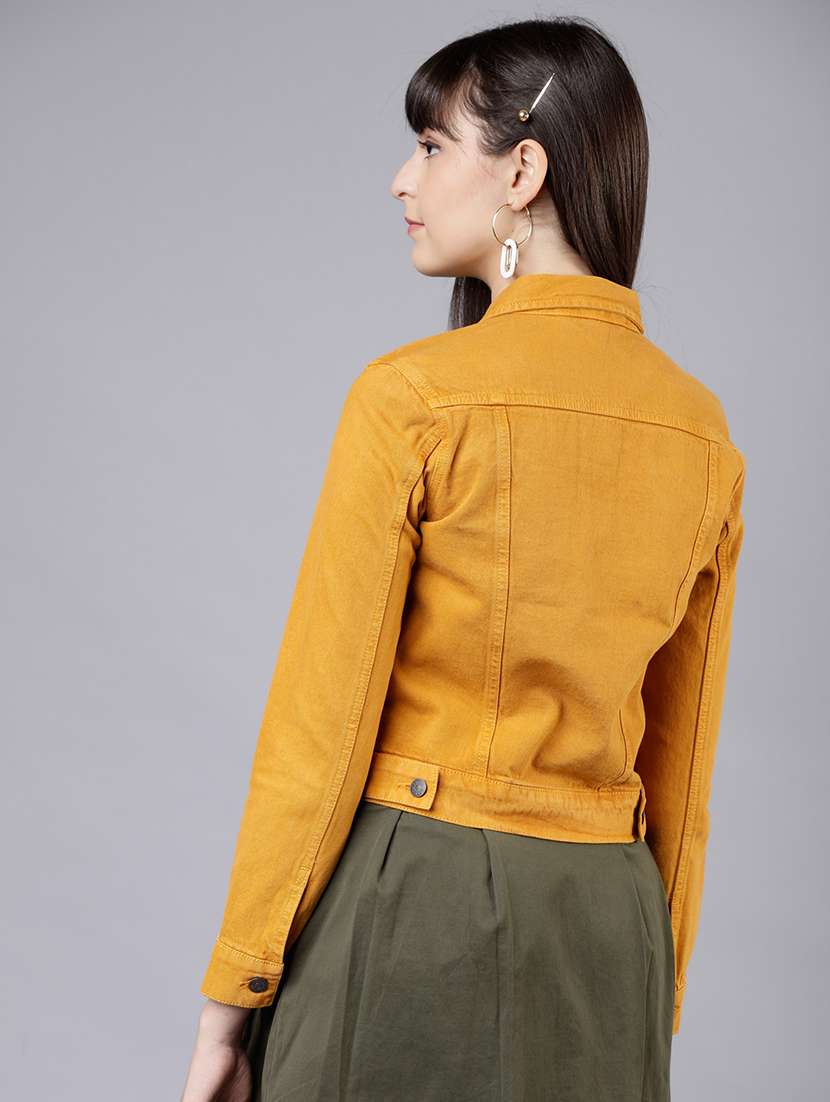 Women Solid Long Sleeves Denim Jacket - 22499340 -  Standard Image - 4