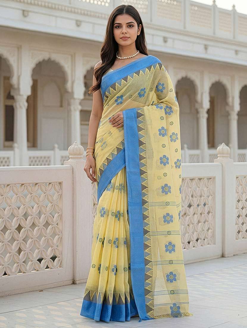 women self design handloom saree