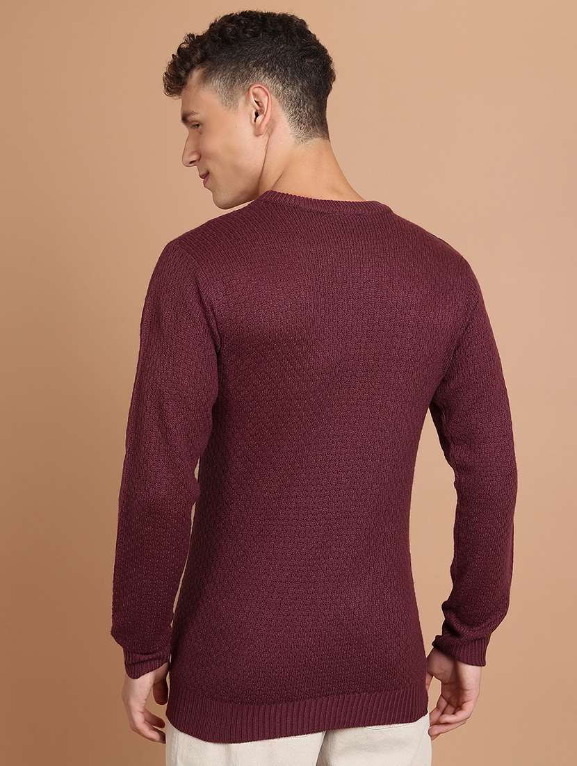 men self design long sleeve pullover sweater - 22499359 -  Standard Image - 4