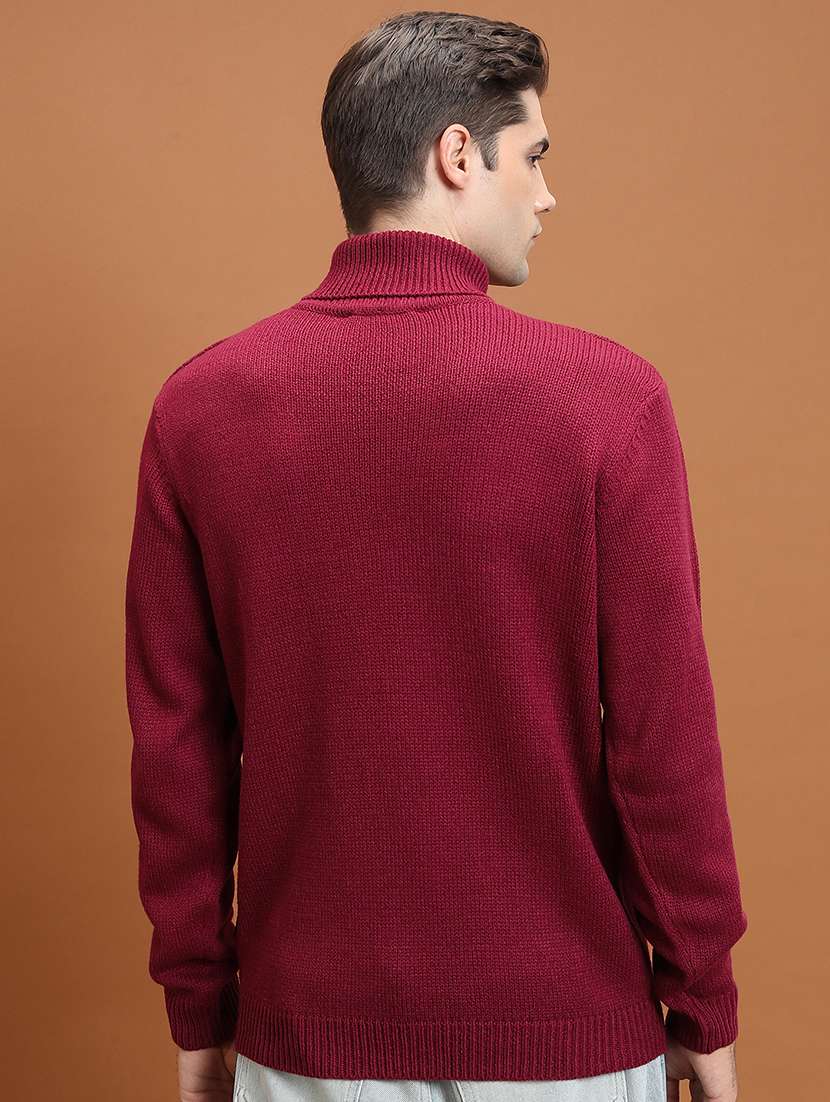 men solid long sleeve pullover sweater - 22499361 -  Standard Image - 4