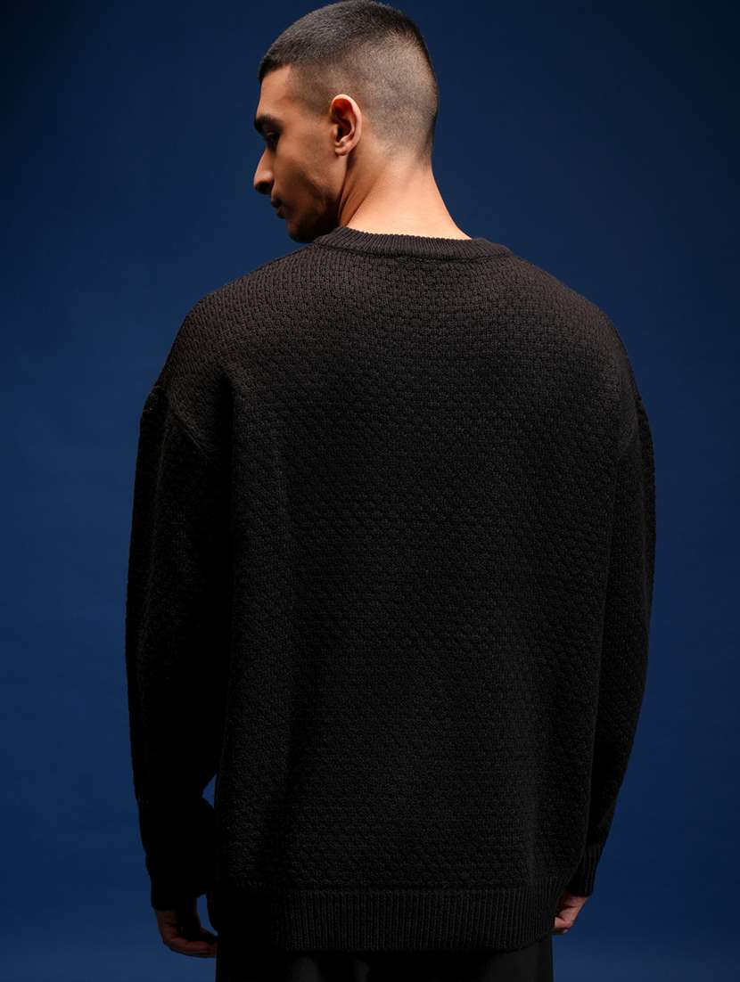 men self design long sleeve pullover sweater - 22499371 -  Standard Image - 4