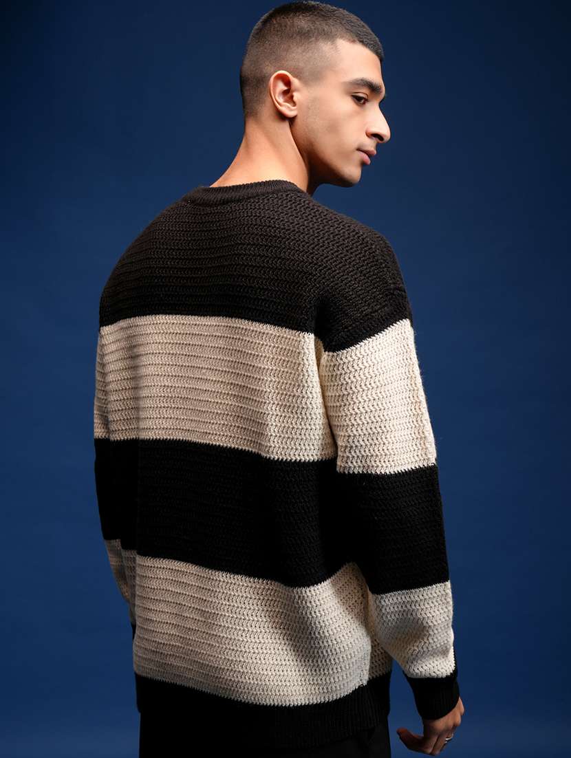 men self design long sleeve pullover sweater - 22499372 -  Standard Image - 4