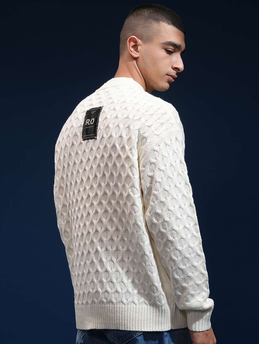 men self design long sleeve pullover sweater - 22499374 -  Standard Image - 4