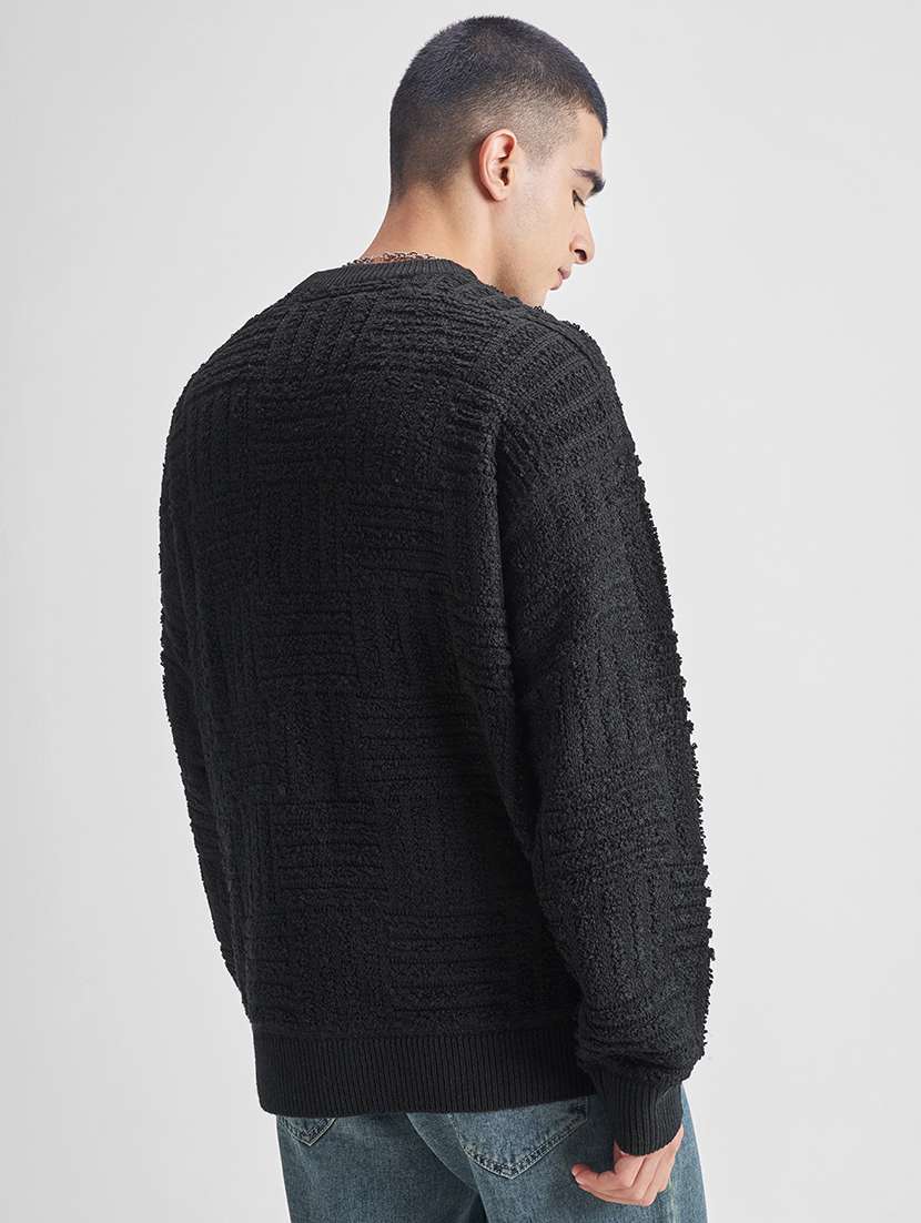 men self design long sleeve pullover sweater - 22499385 -  Standard Image - 4