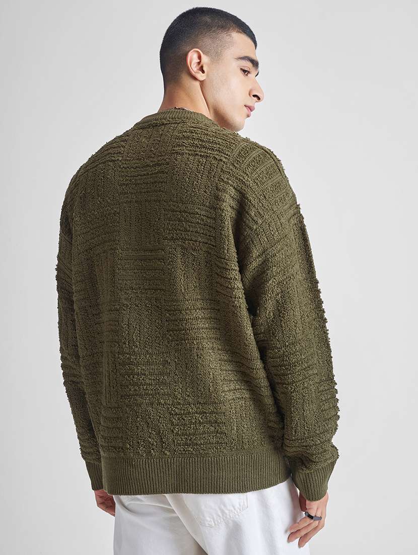 men self design long sleeve pullover sweater - 22499386 -  Standard Image - 4