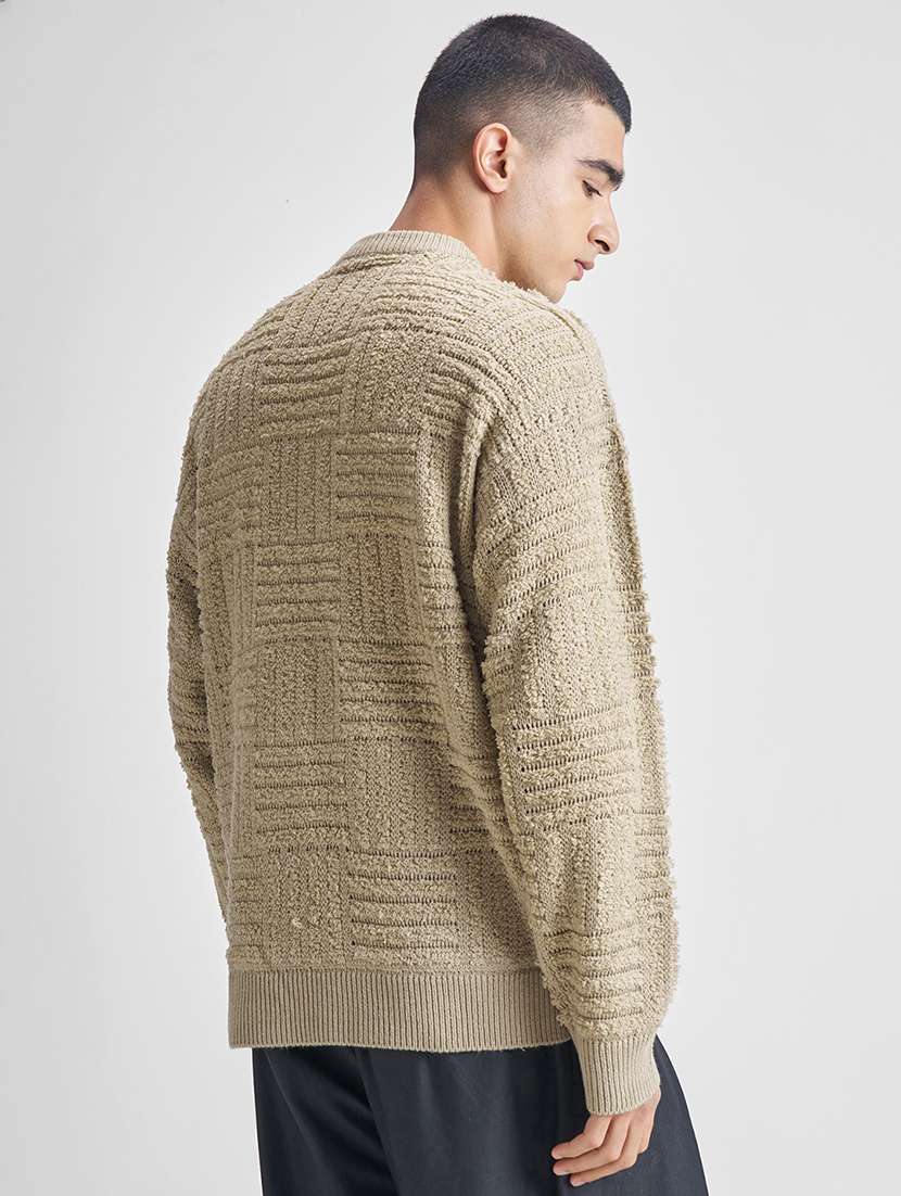 men self design long sleeve pullover sweater - 22499387 -  Standard Image - 4