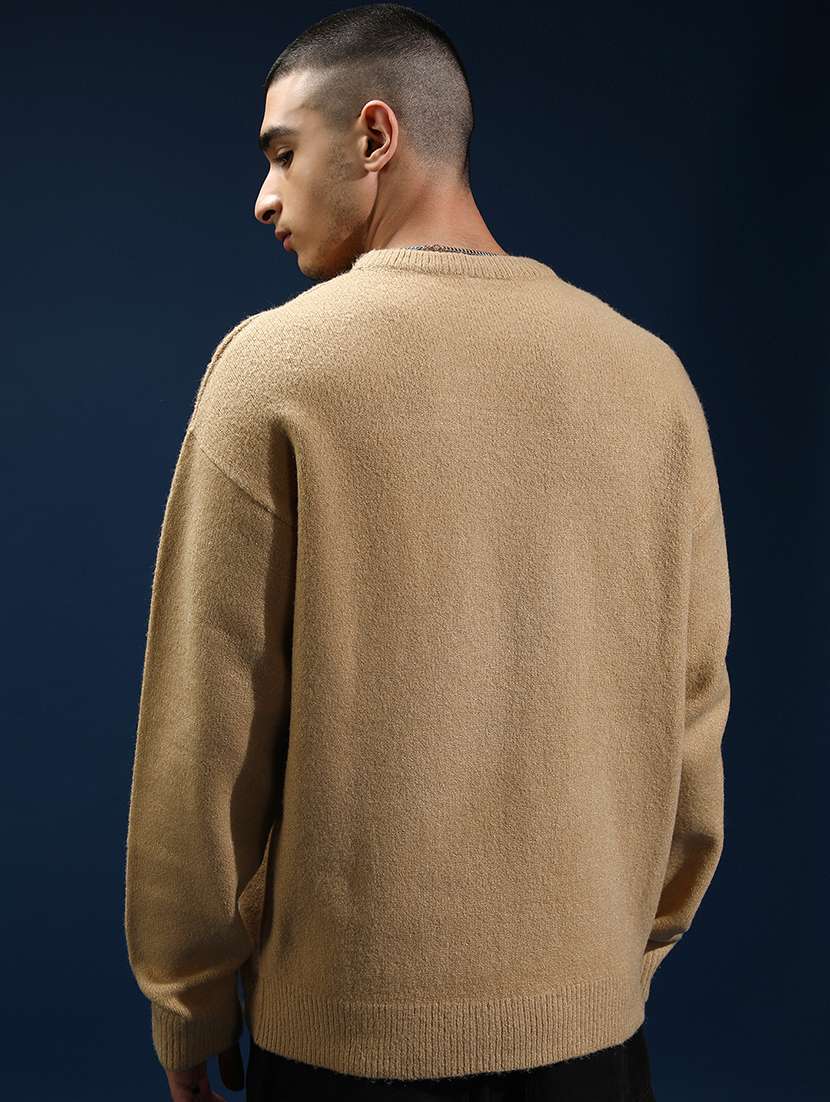 men solid with work long sleeve pullover sweater - 22499388 -  Standard Image - 4