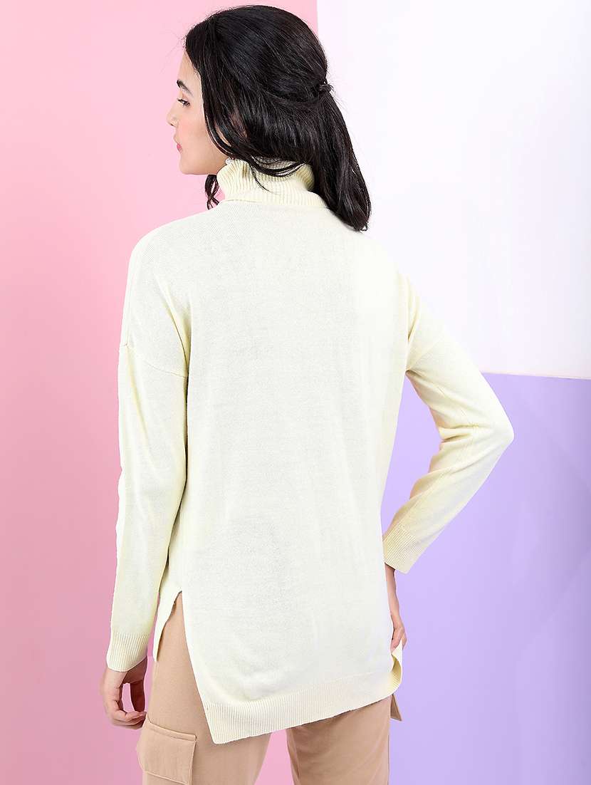 Women Solid Long Sleeve Pullover Sweater - 22499390 -  Standard Image - 4