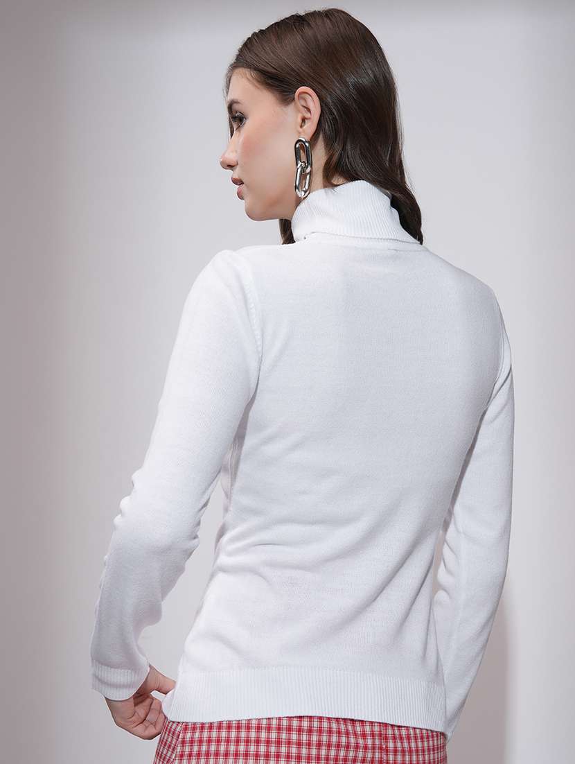 women solid long sleeve pullover sweater - 22499395 -  Standard Image - 4