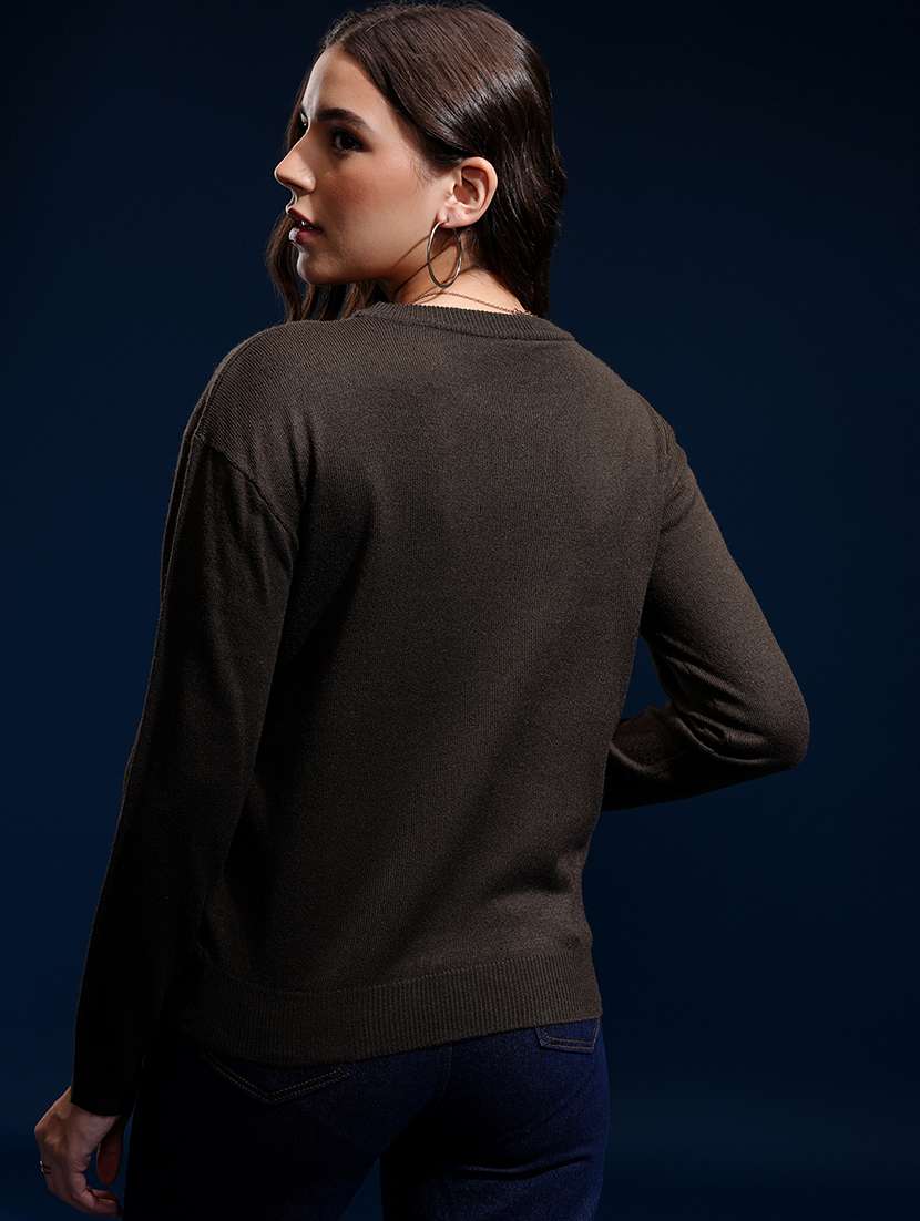 women typographic long sleeve pullover - 22499404 -  Standard Image - 4