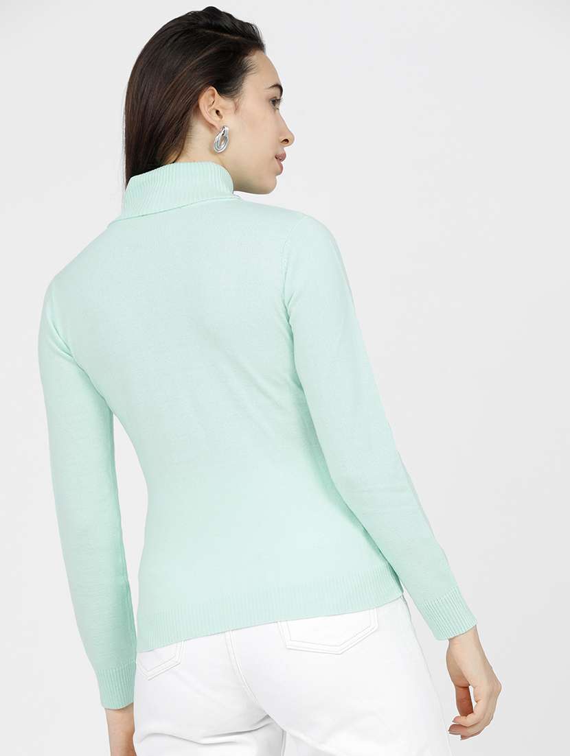women solid long sleeve pullover sweater - 22499411 -  Standard Image - 4