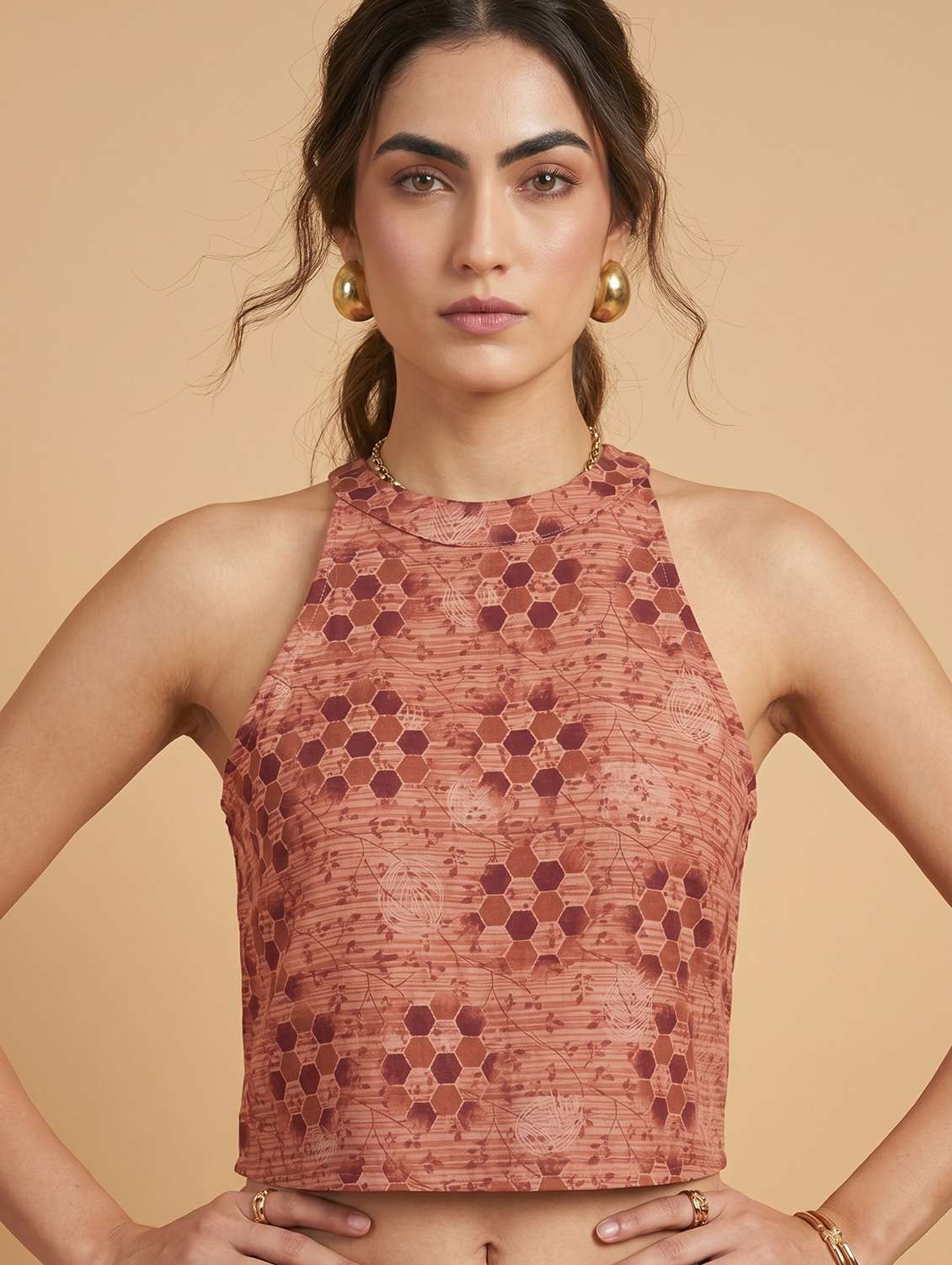 women printed sleeveless ethnic top - 22499429 -  Standard Image - 4
