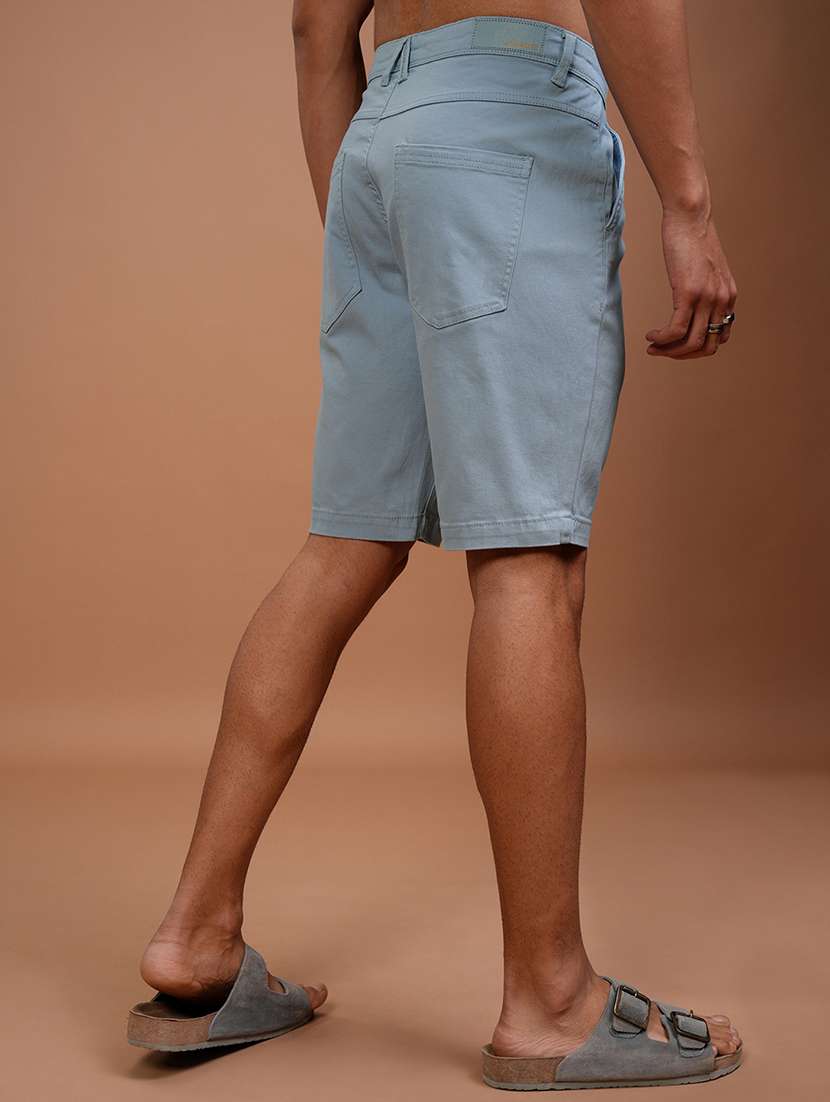 men solid mid rise regular fit shorts - 22499600 -  Standard Image - 4