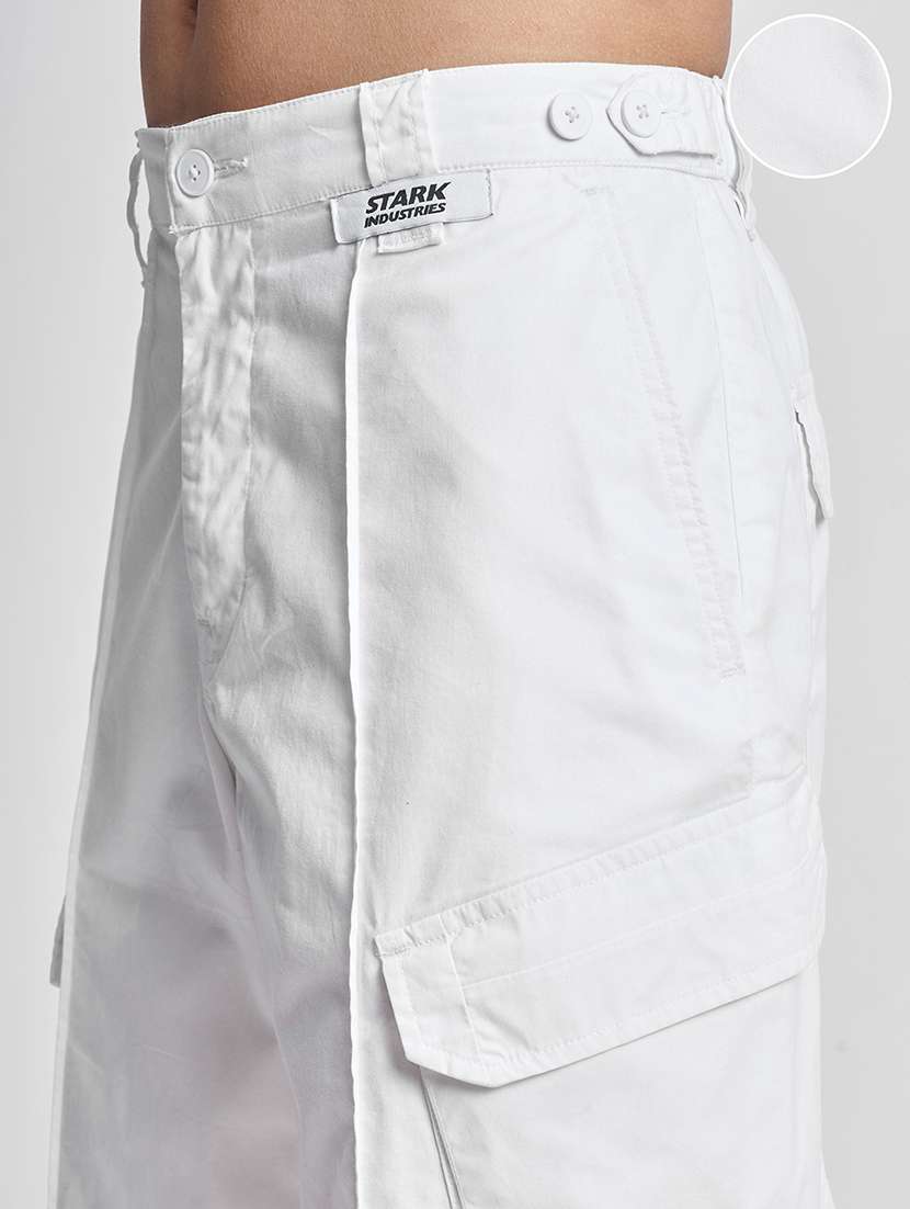 men solid mid rise relaxed fit cargo shorts - 22499610 -  Standard Image - 1