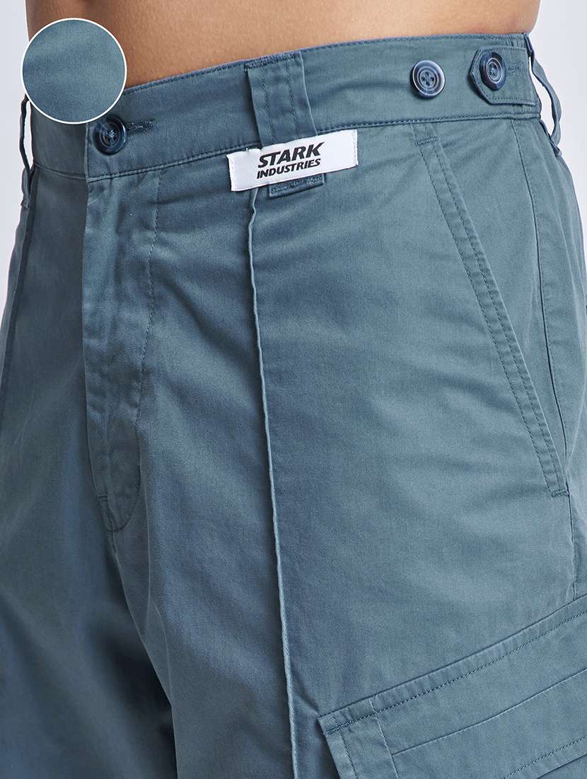 men solid mid rise loose fit cargo shorts - 22499611 -  Standard Image - 1
