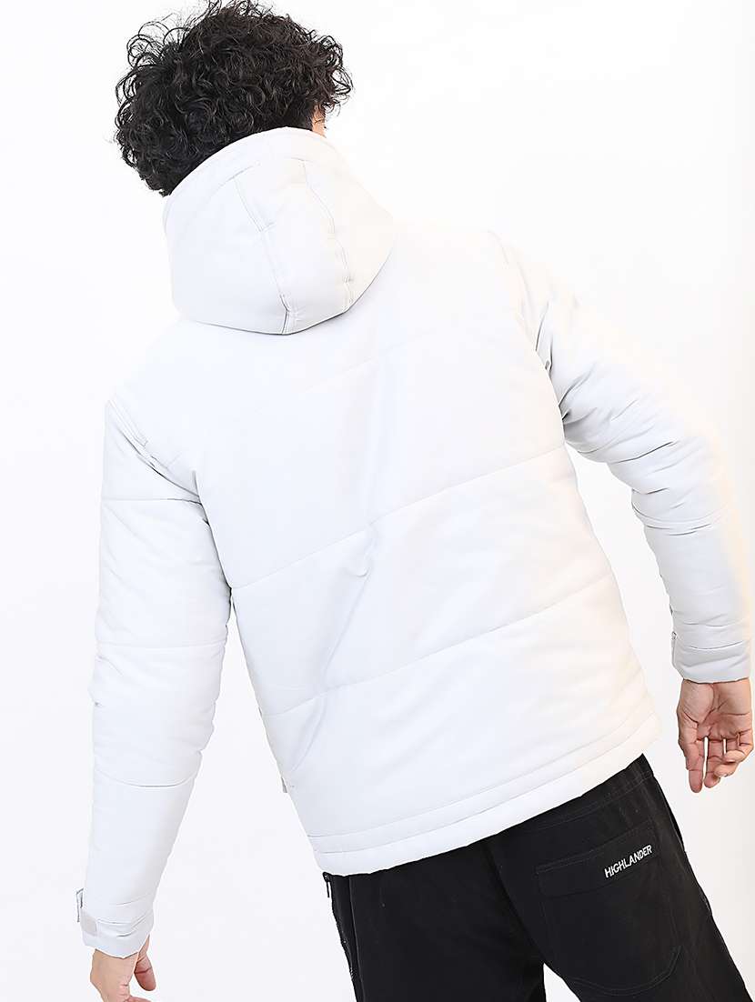 men solid long sleeve regular fit puffer jacket - 22499616 -  Standard Image - 4