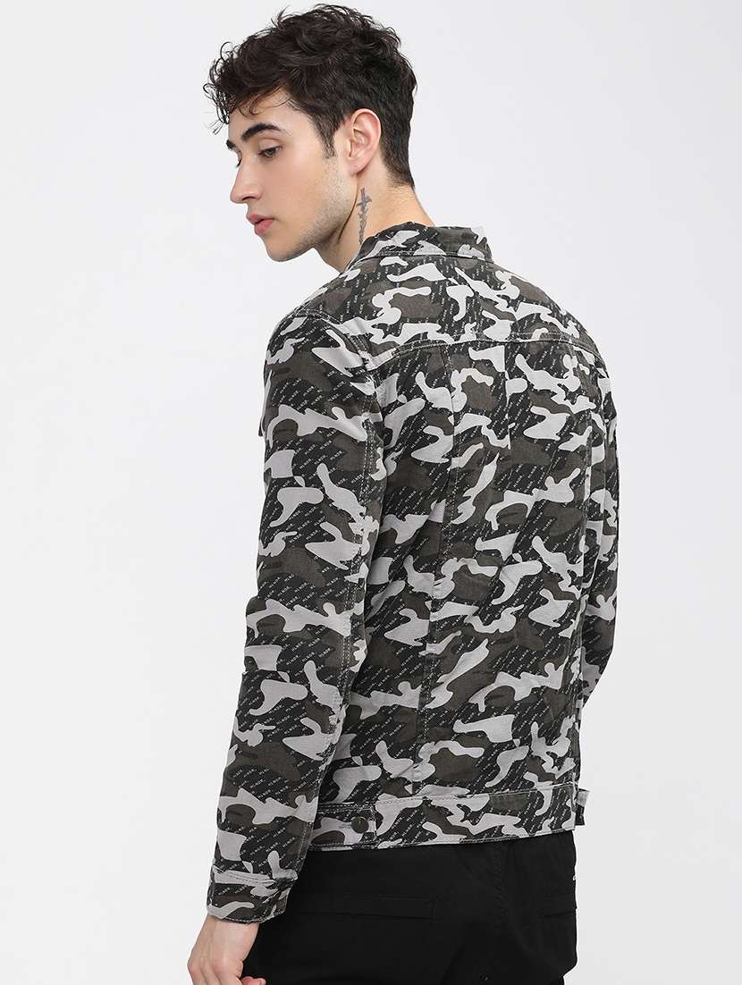 men camouflage long sleeve regular fit jacket - 22499617 -  Standard Image - 4