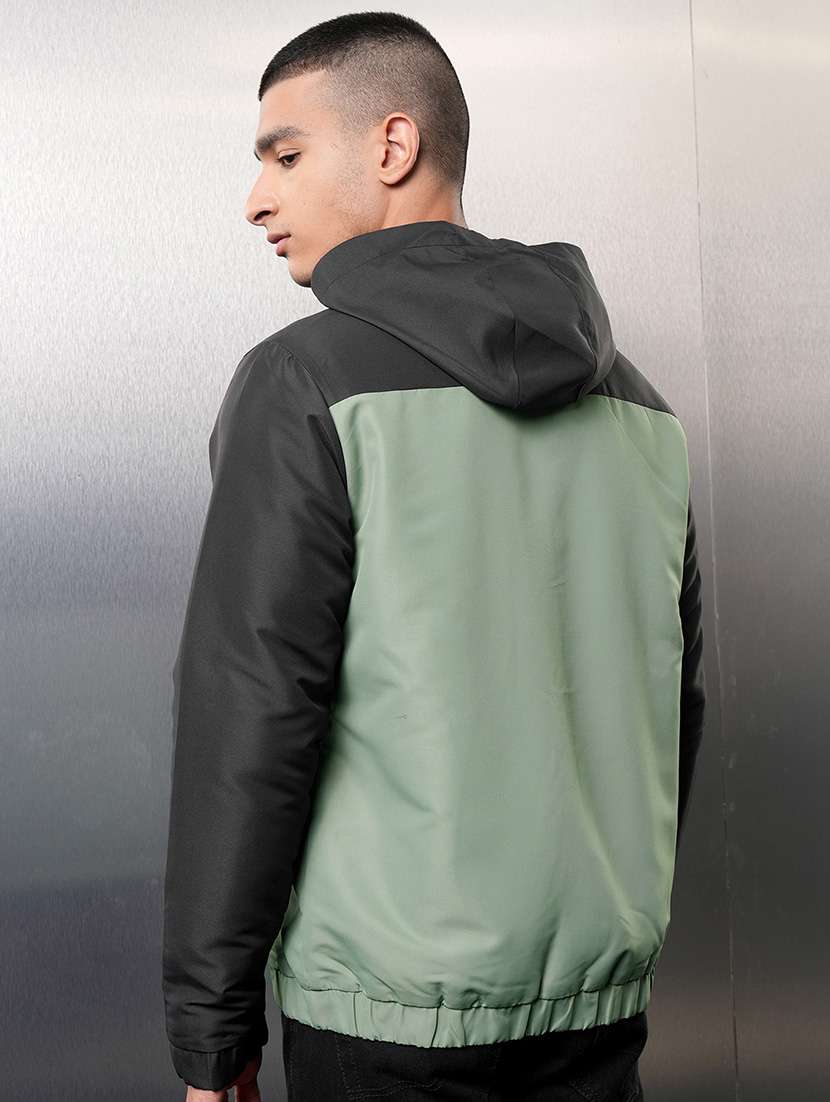 men color block long sleeve bomber jacket - 22499625 -  Standard Image - 4