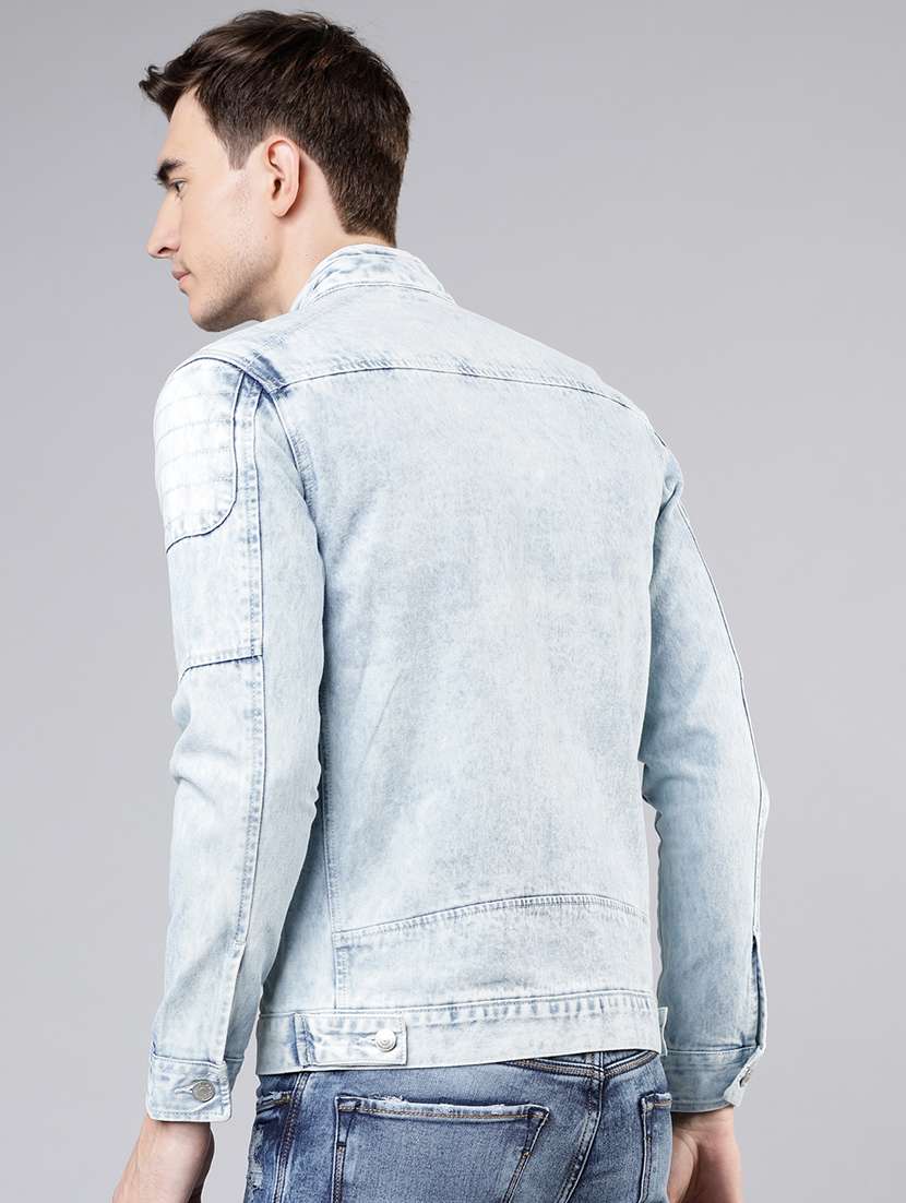 men washed long sleeve denim jacket - 22499626 -  Standard Image - 4