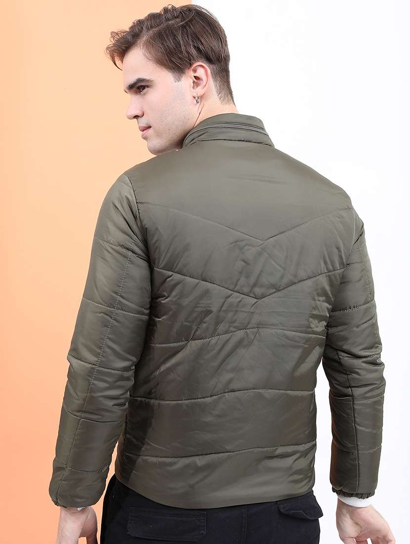 men solid long sleeve regular fit puffer jacket - 22499627 -  Standard Image - 4