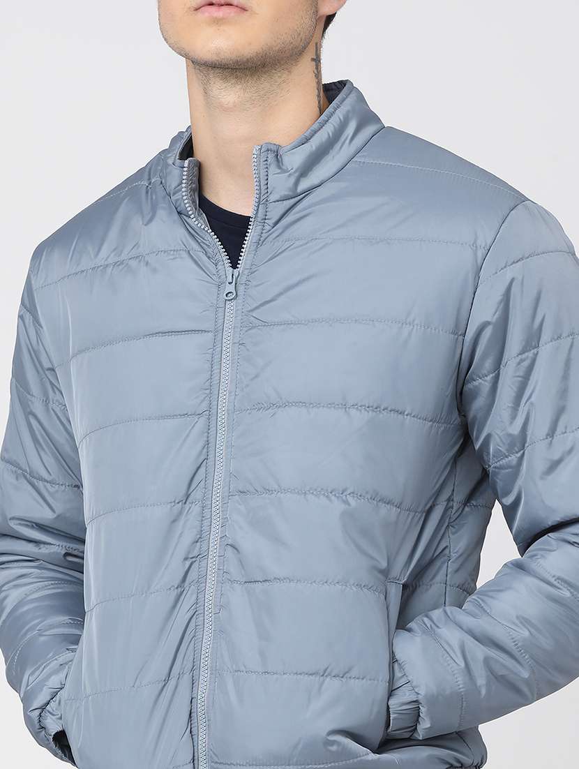 men solid long sleeve regular fit puffer jacket - 22499628 -  Standard Image - 1