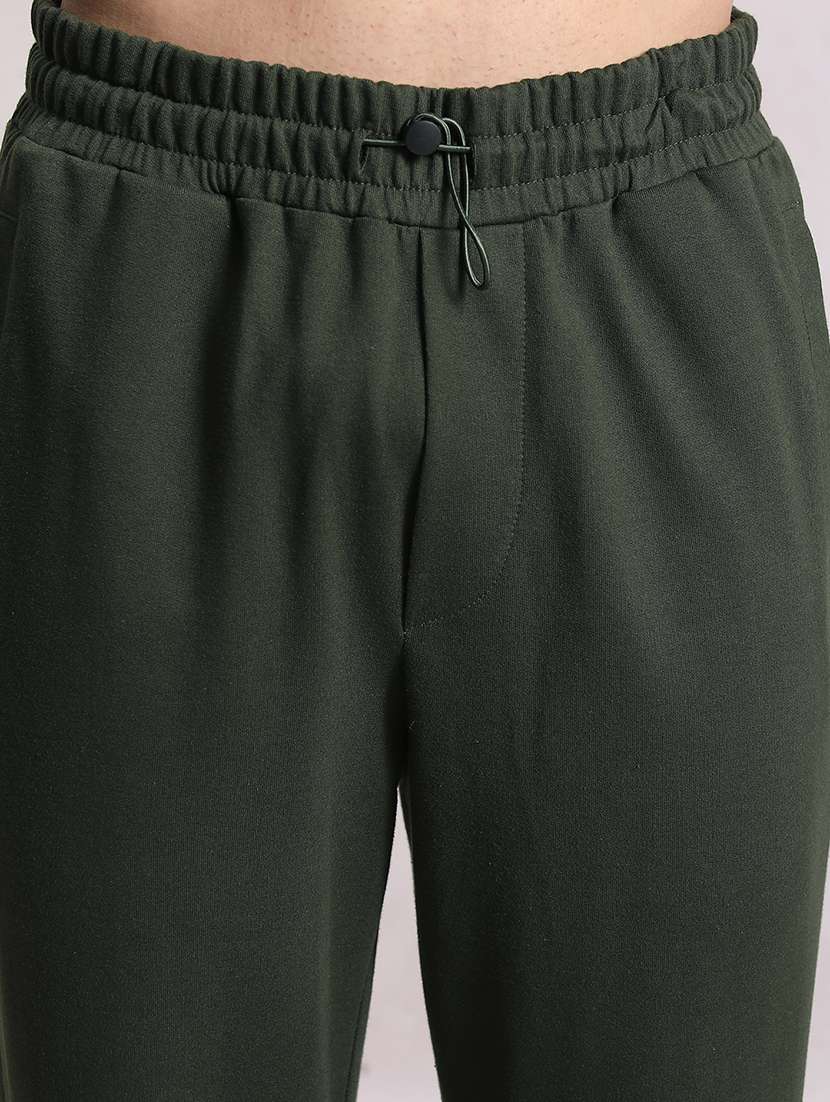 men solid mid rise full length track pant - 22499634 -  Standard Image - 1