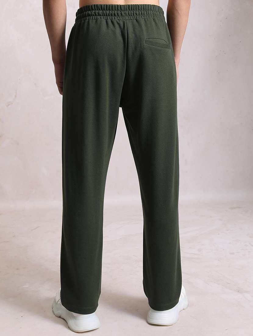 men solid mid rise full length track pant - 22499634 -  Standard Image - 4