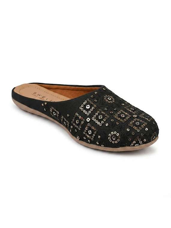 women embroidered slip on mules - 22499671 -  Standard Image - 1