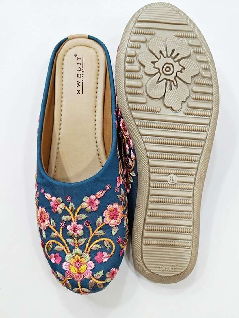 women embroidered slip on mules - 22499677 -  Standard Image - 4