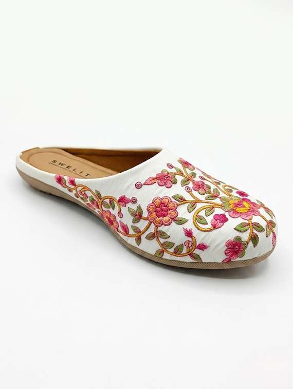 women embroidered slip on mules - 22499679 -  Standard Image - 1