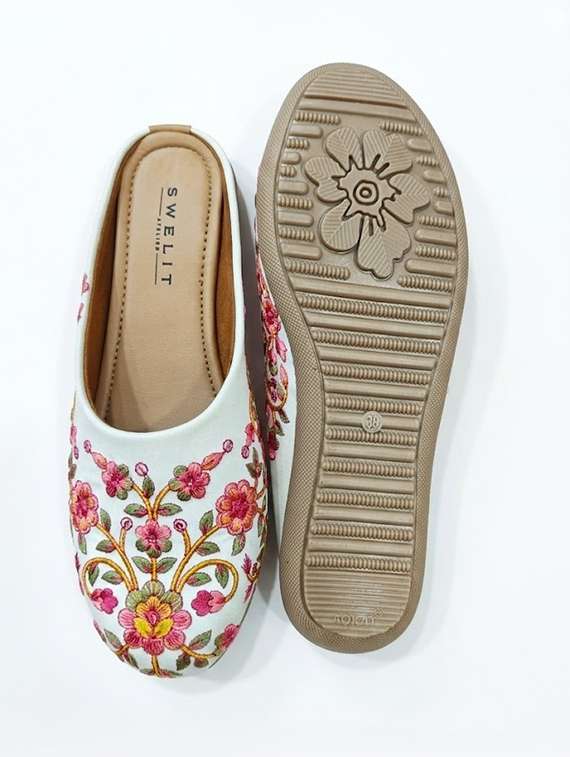 women embroidered slip on mules - 22499679 -  Standard Image - 4