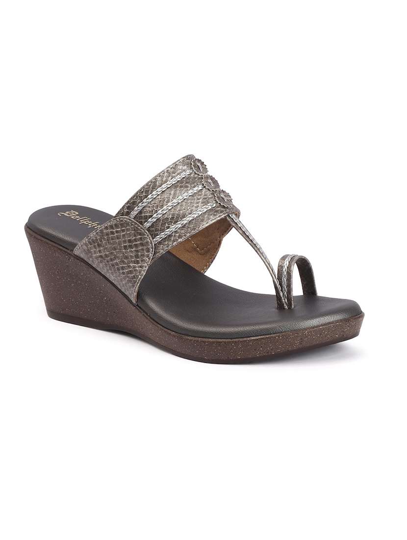 Women Animal Print One Toe Wedges - 22499688 -  Standard Image - 1