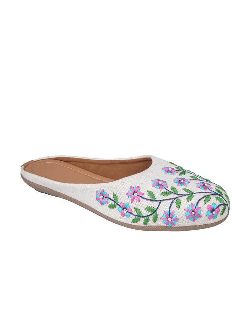 women embroidered slip on mules - 22499730 -  Standard Image - 1